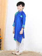 Blue Kota Work Detail Kurta Set