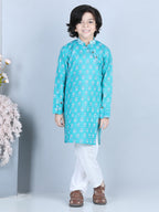 Blue Floral Kurta Set