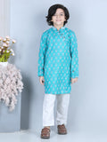 Blue Floral Kurta Set