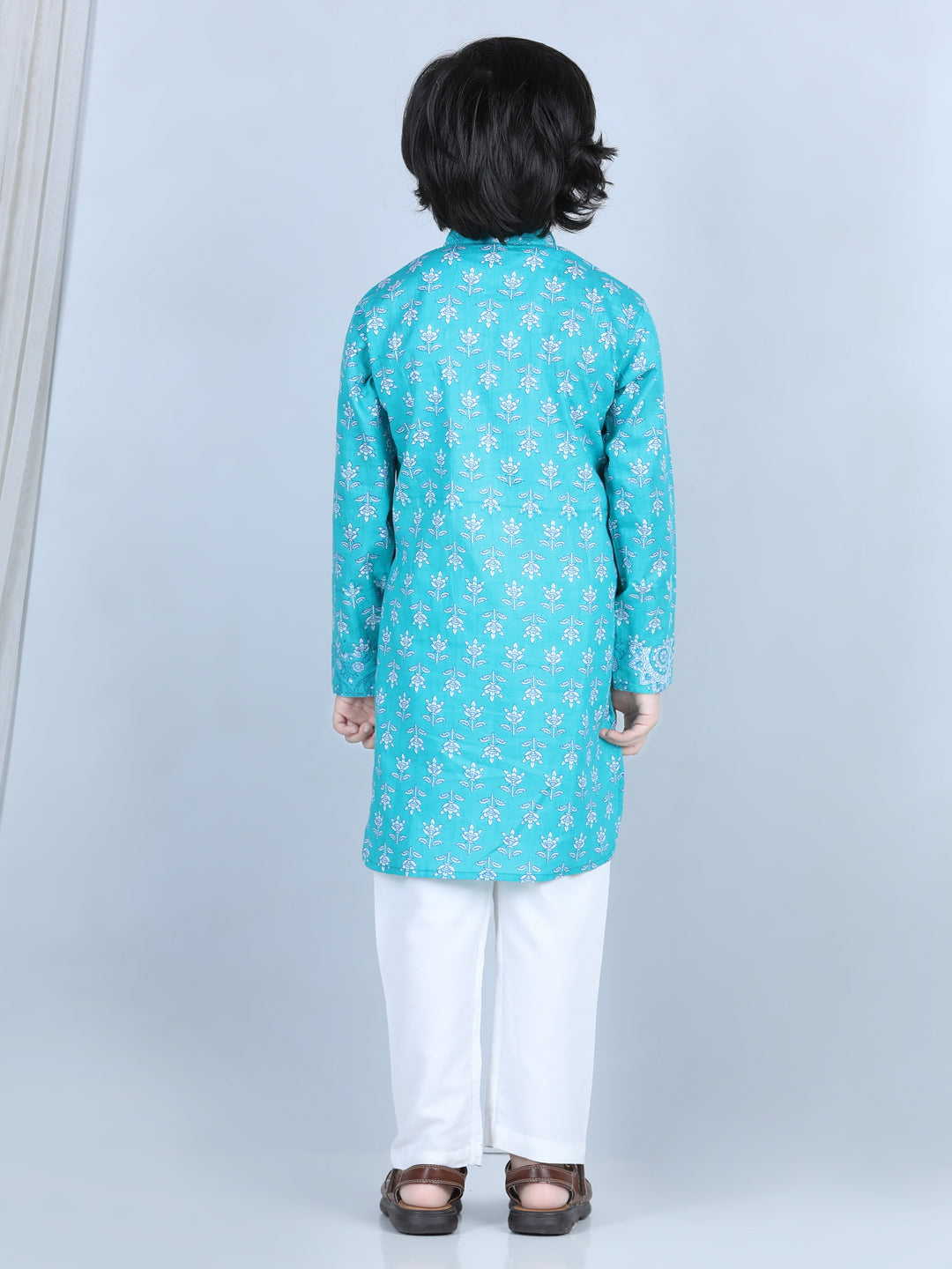Blue Floral Kurta Set