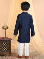 Dark Blue emroidered work Kurta Set