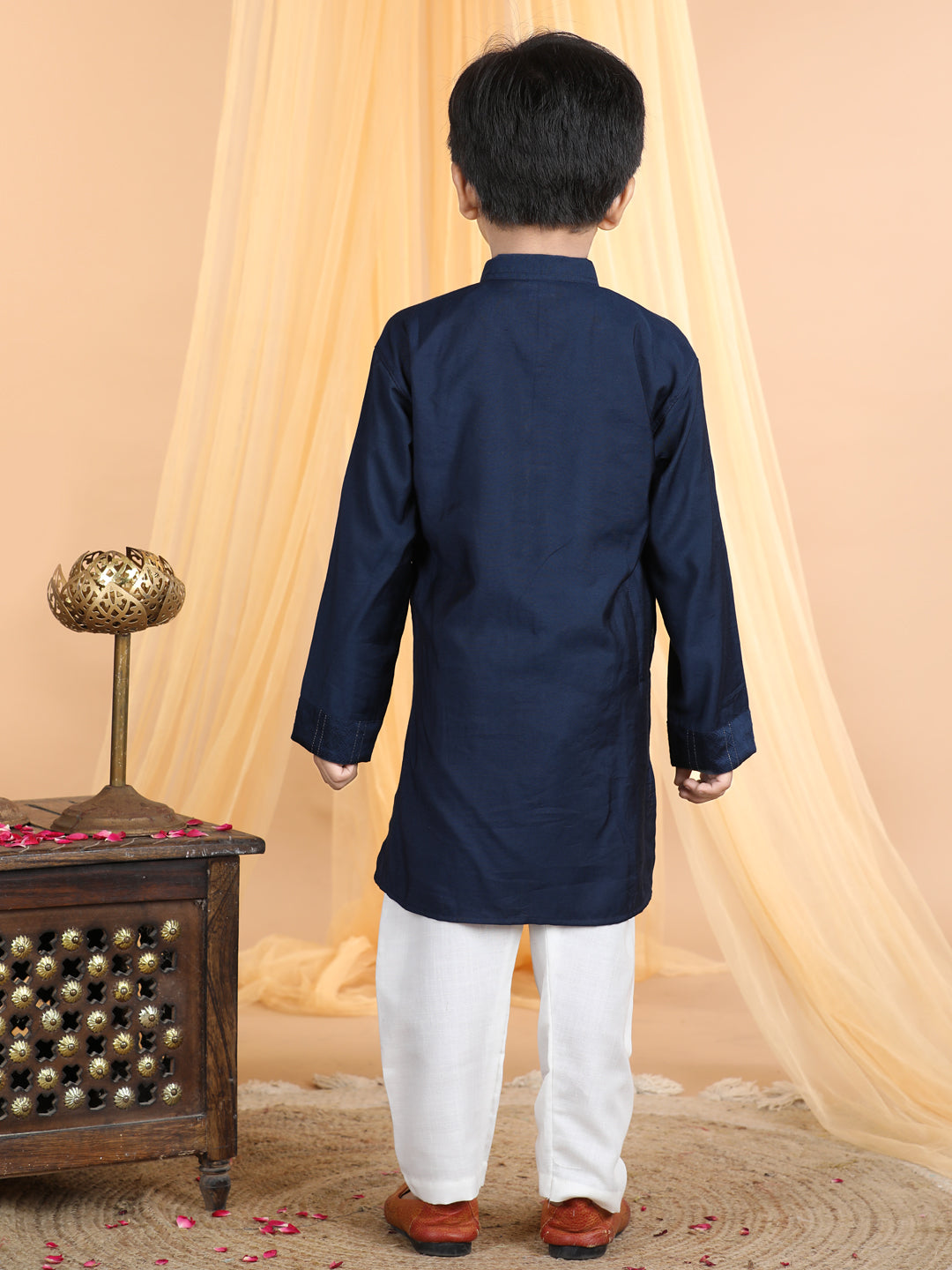 Dark Blue emroidered work Kurta Set