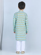 Green Floral Printed Kurta Set