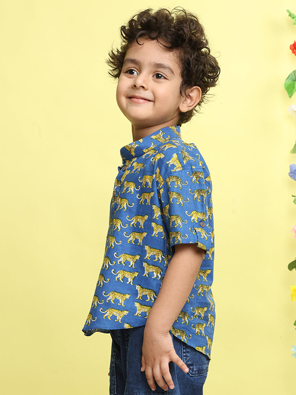 Blue Tiger Printed Shirt