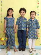 Blue Tiger Printed Shirt
