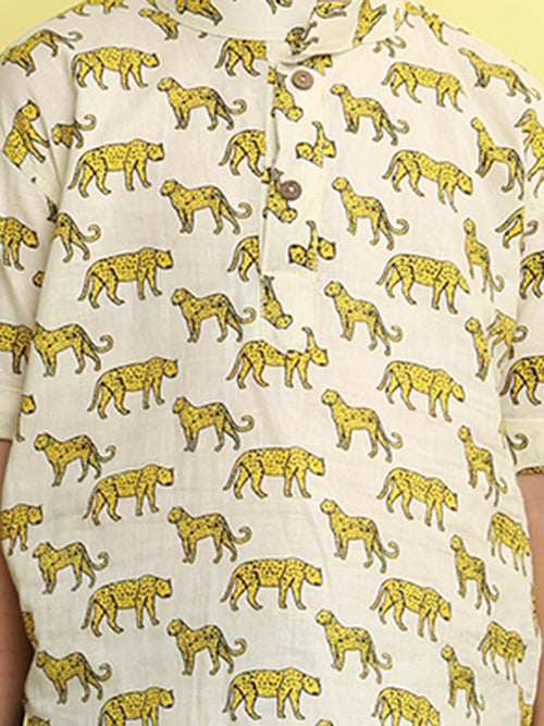 White Tiger Printed Shirt