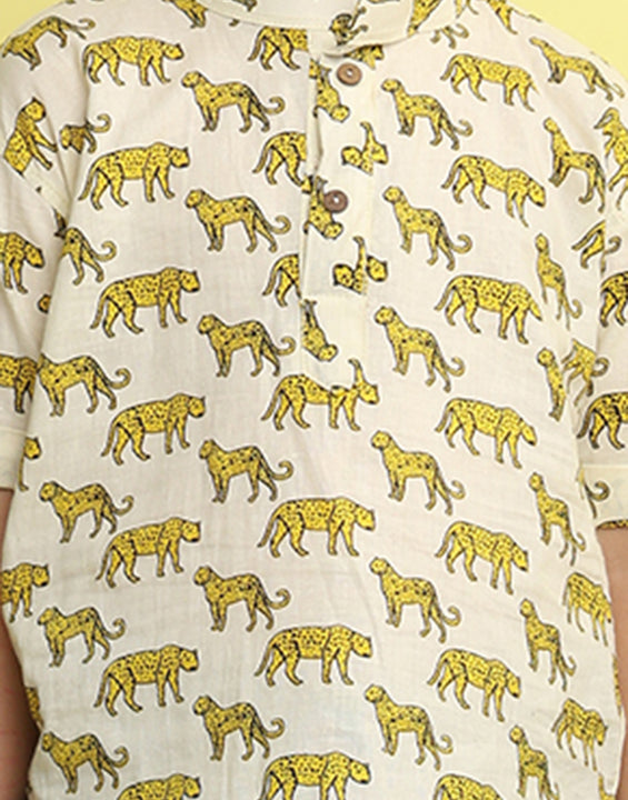 White Tiger Printed Shirt