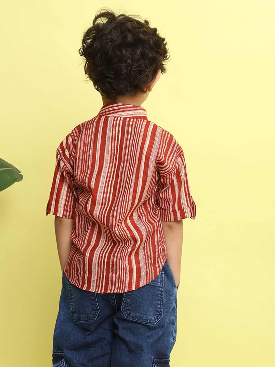 Red Stripped Printed Shirt