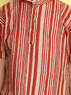 Red Stripped Printed Shirt