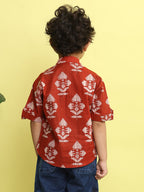 Red Floral Printed Shirt