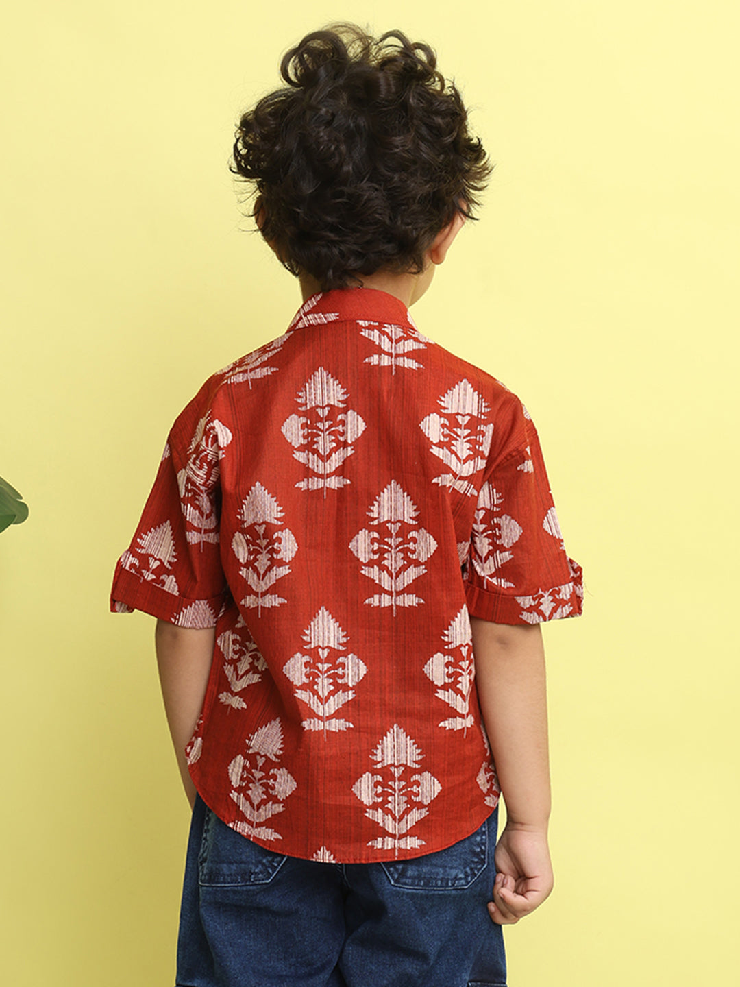 Red Floral Printed Shirt