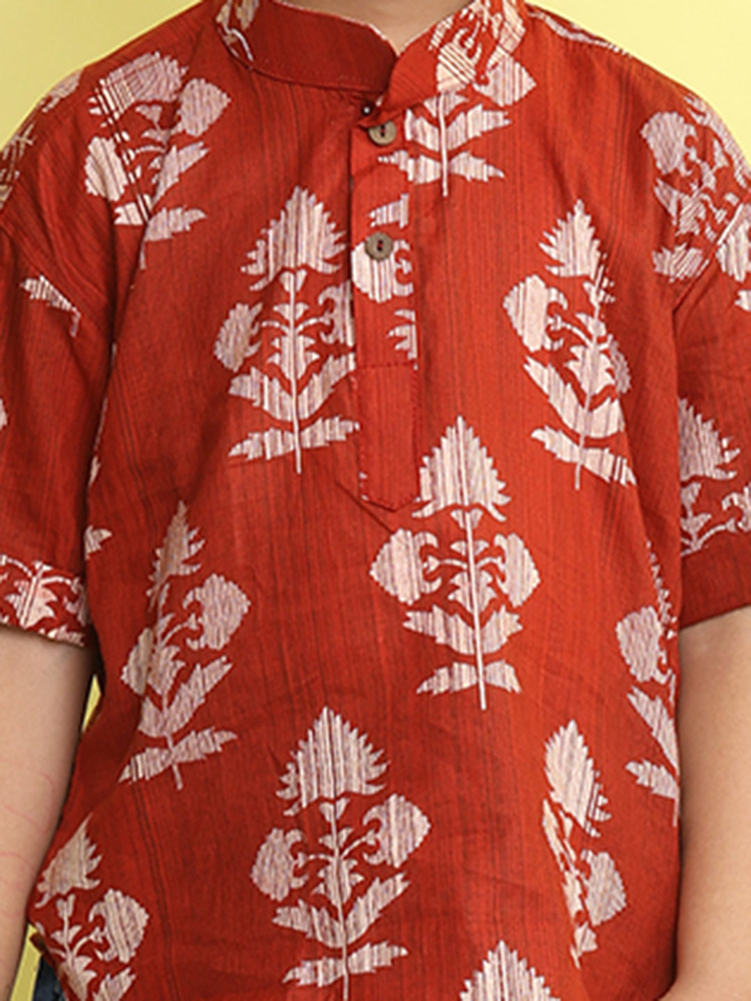 Red Floral Printed Shirt