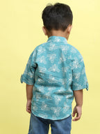 Blue butterfly Printed Shirt