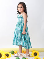 Blue Leheriya sleeveless Dress