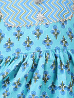 Light Blue cotton printed dress