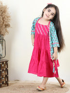 Blue Pink Jacket Dress