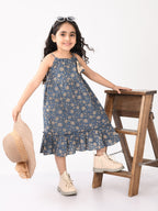 Blue Floral  Dress