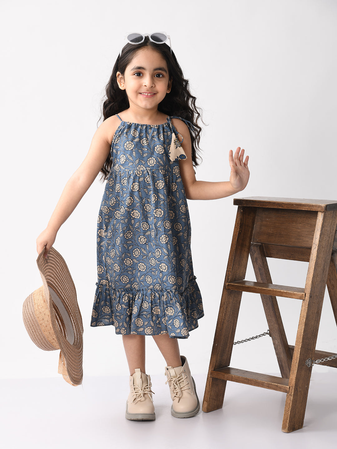 Blue Floral  Dress