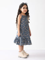 Blue Floral  Dress