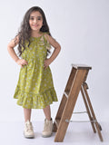 Green Floral  Dress