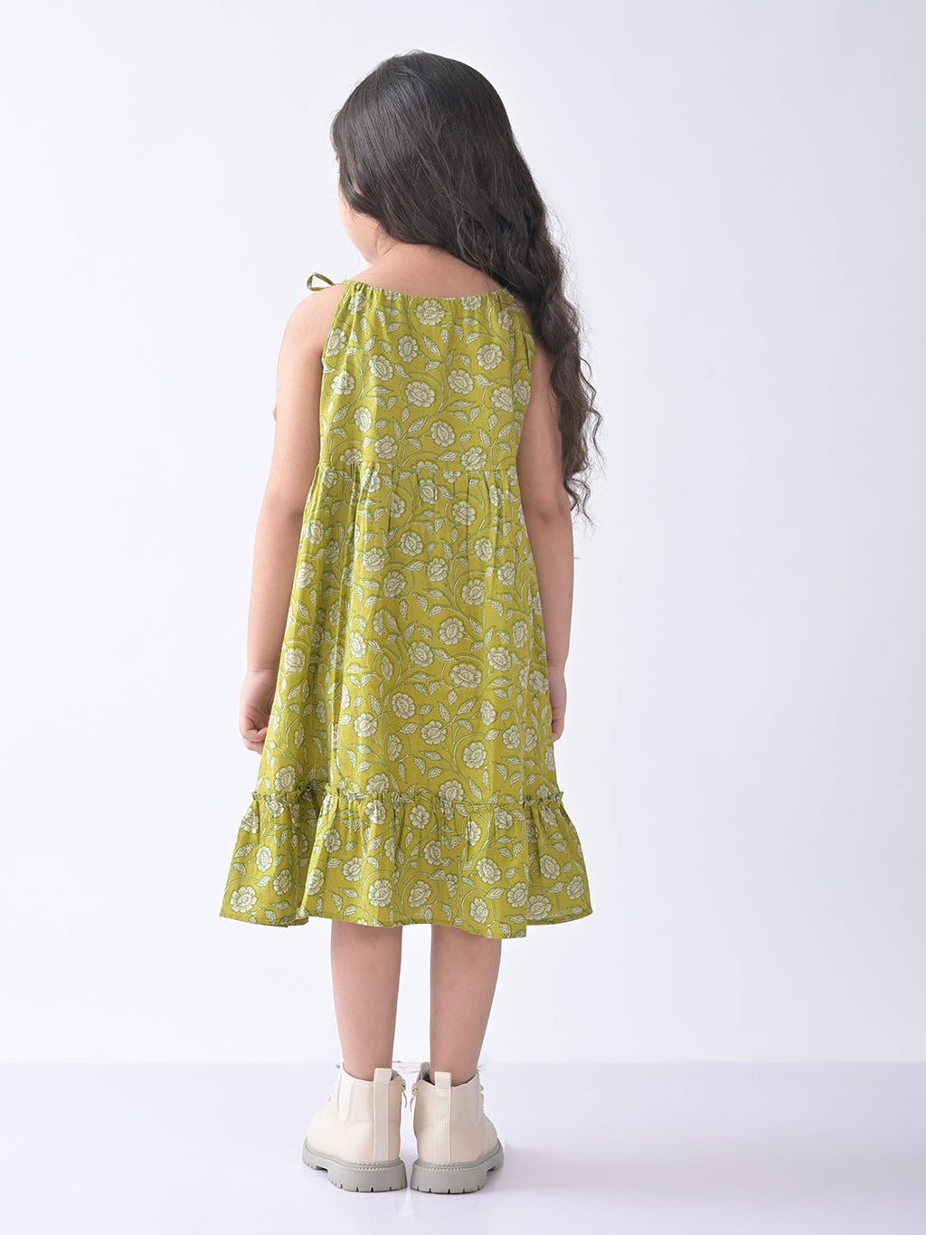 Green Floral  Dress