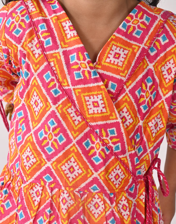 Printed Wrap Dress