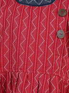 Maroon Katha Dress