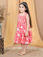 Red Floral Printed Dress