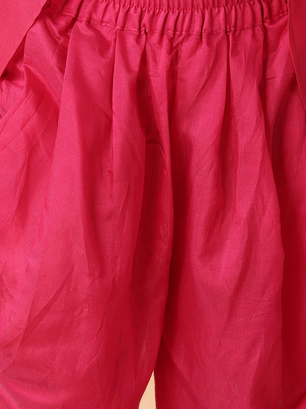 Pink kurti and dhoti set with Shibori mirror work jacket