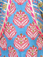 Sleeveless Ethnic Motif Printed Lace Detailed Kurta & Dhoti