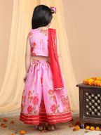 Floral Kota lehenga and top and dupatta