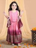 Sleeveless Embroidered Pleated Top And Lehenga