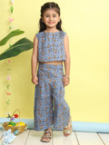 Grey cotton animal printed cord set