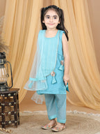 Blue Embroidered Kurta Set