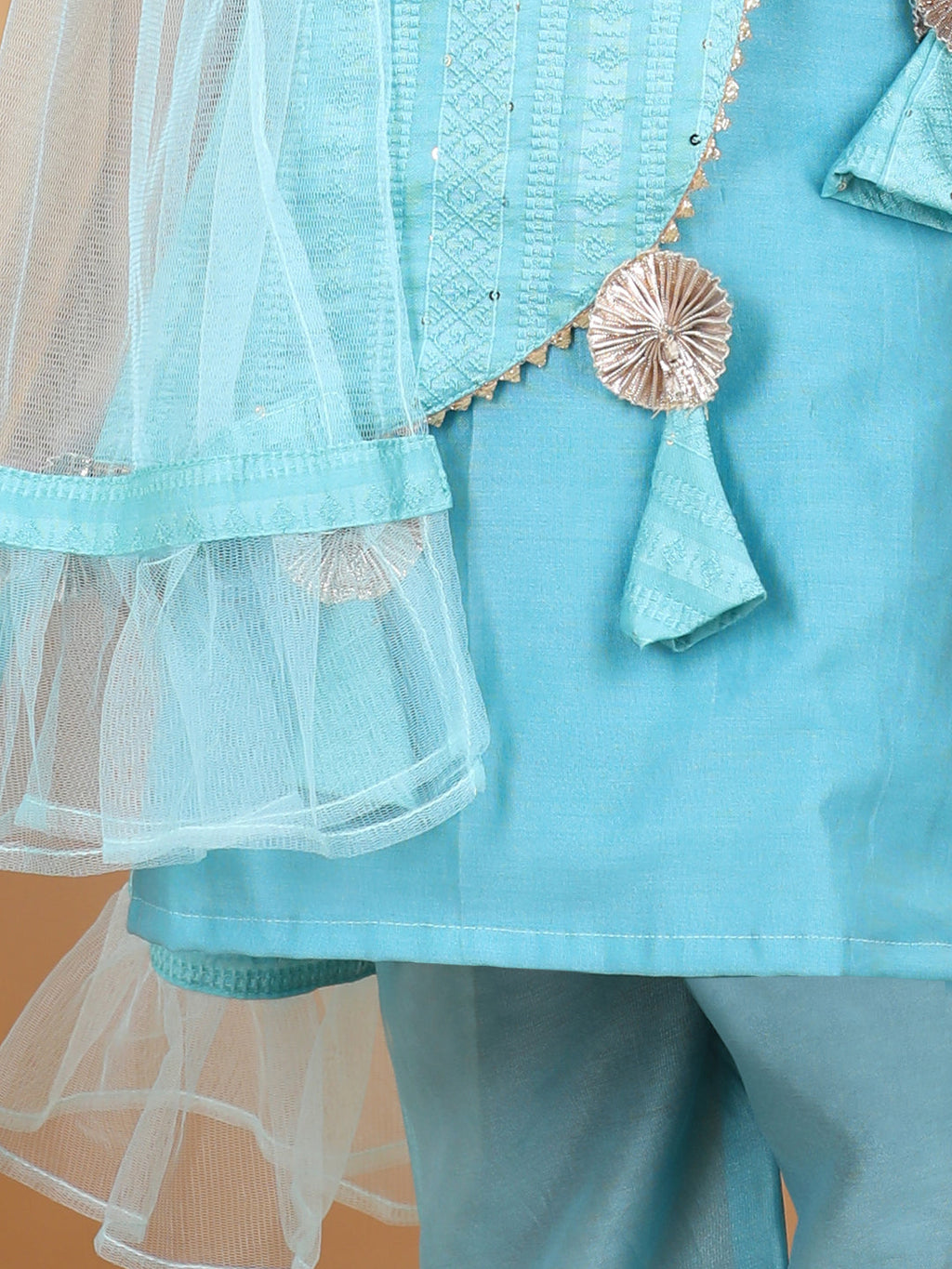 Blue Embroidered Kurta Set