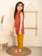 Red Kurti with Yellow Pant