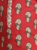 Red & Green Cotton Kurti Set