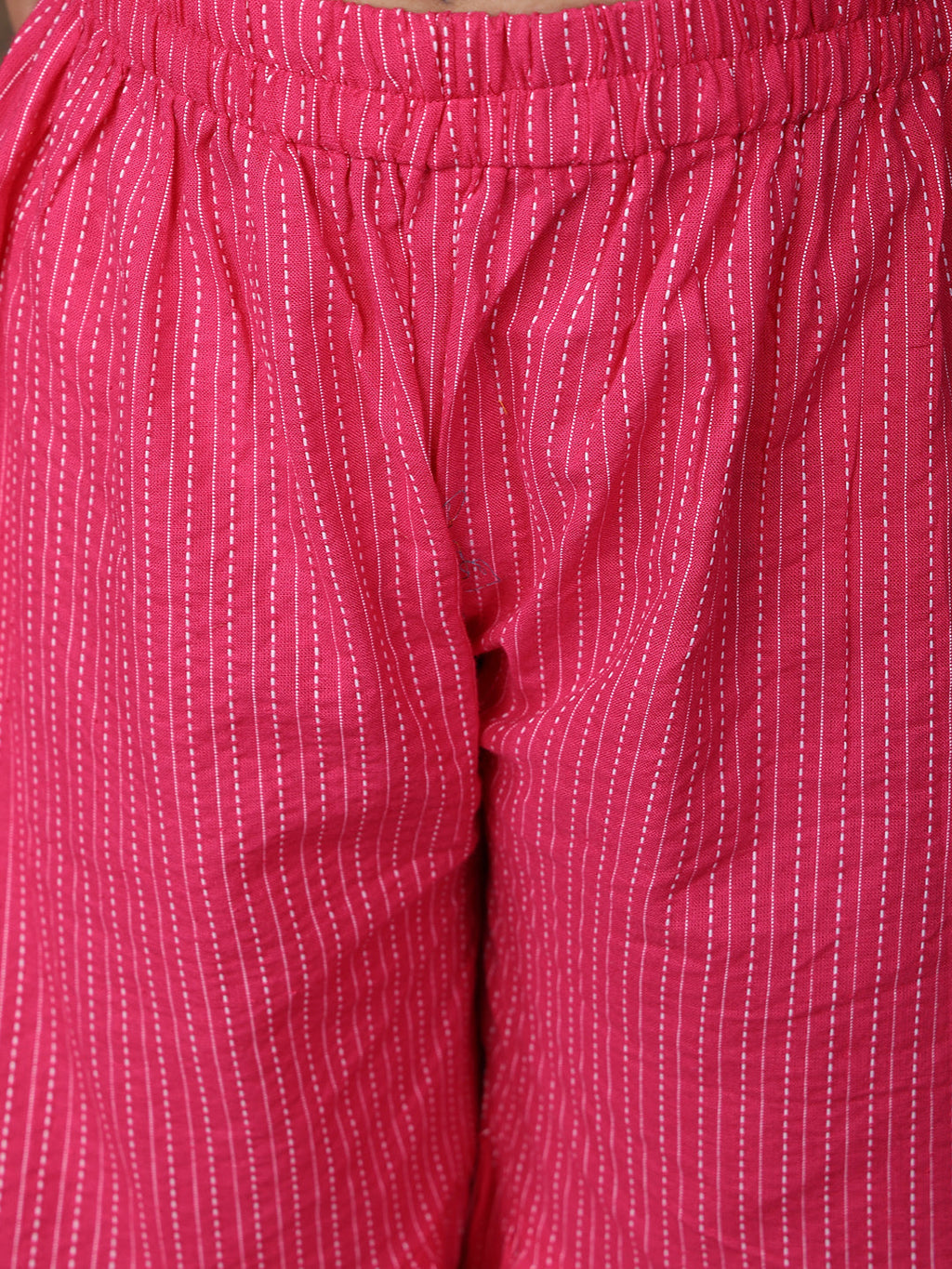 Pink Katha Kurti with Pink sharara pant and dupatta