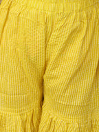Yellow Kurti with Yellow sharara pant and dupatta