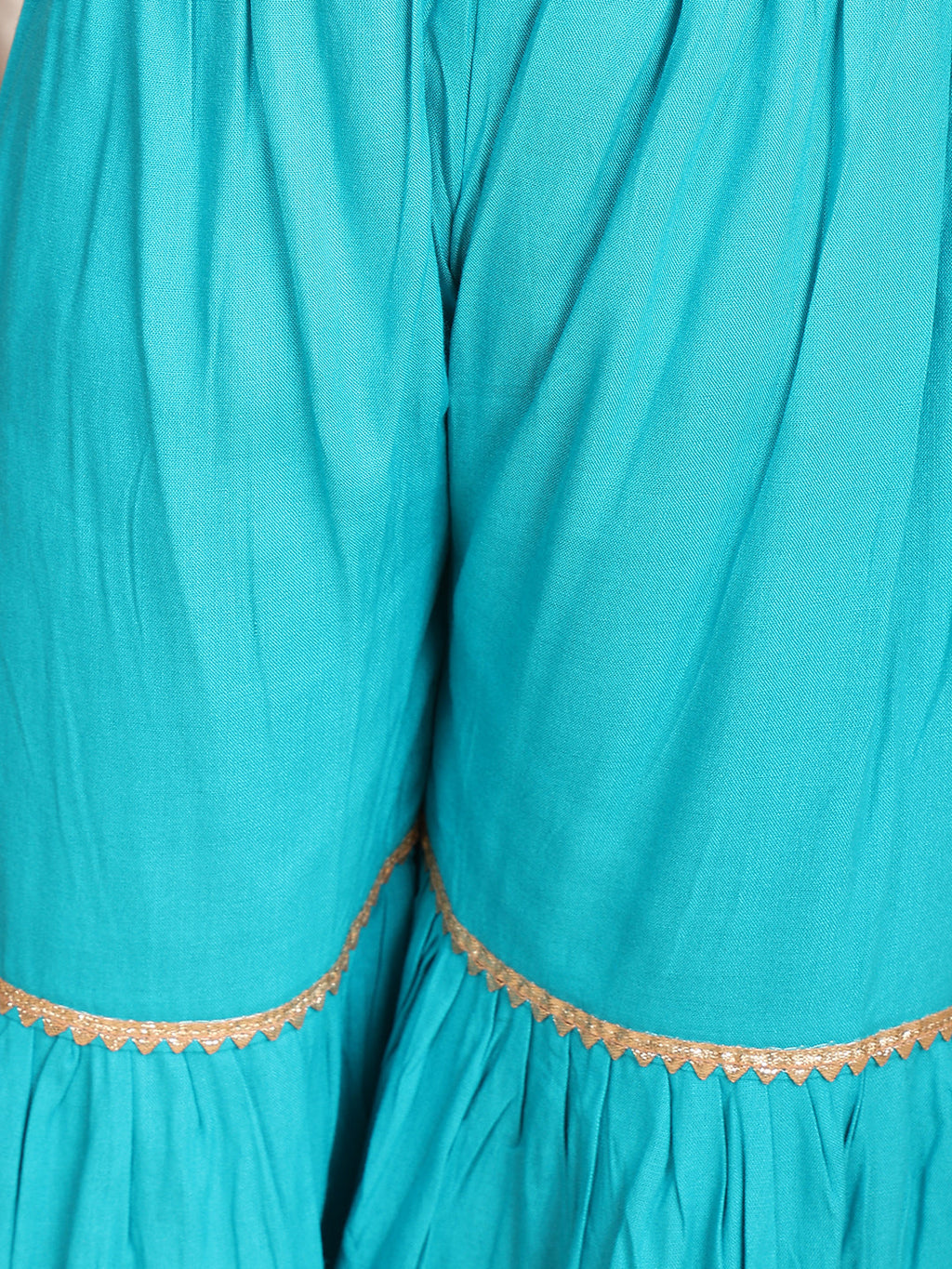 Blue sleeveless kurti with Blue sharara