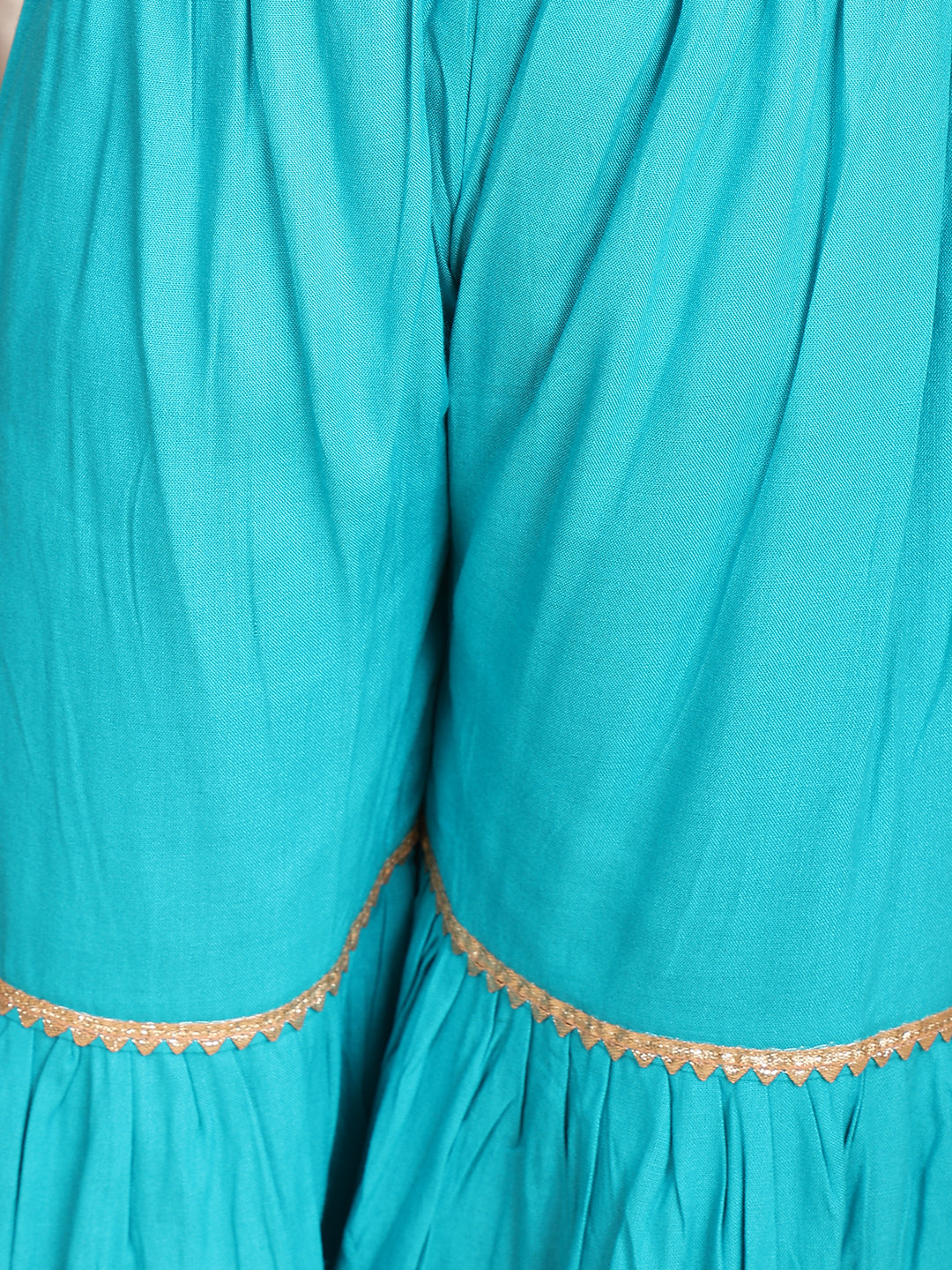 Blue sleeveless kurti with Blue sharara