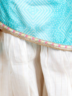 Blue bandej Kurti paried with Sharara pant