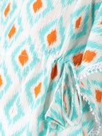 Blue checkered Printed Kaftan