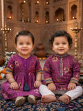 Purple Patola Printed Kurta and Pajama