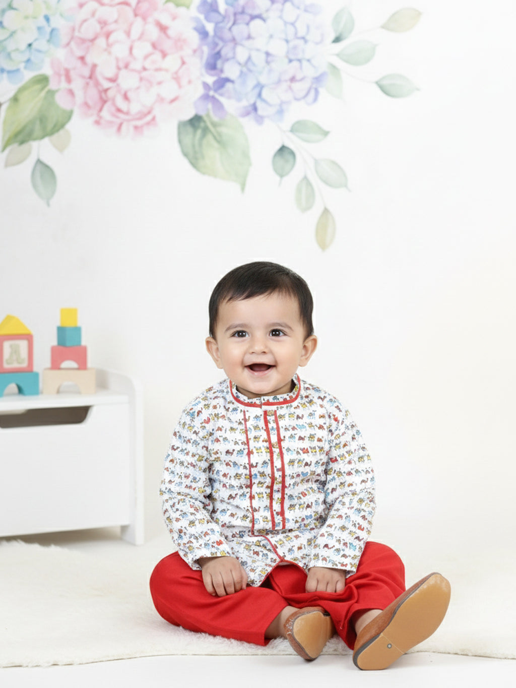 Red Camel Printed kurta & Dhoti