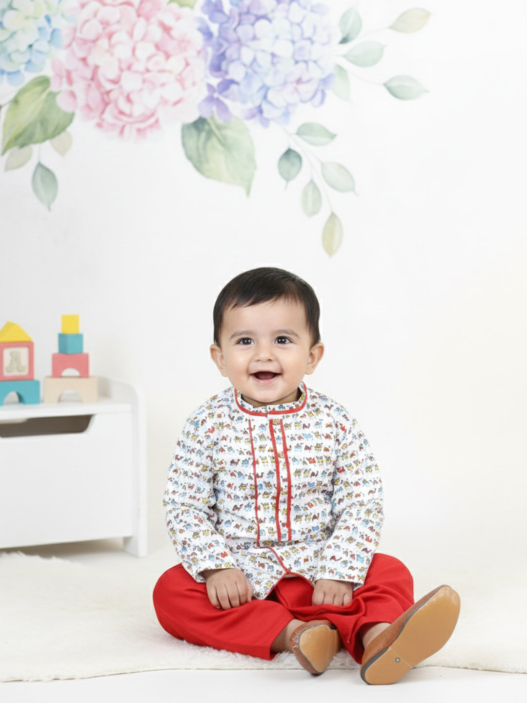 Red Camel Printed kurta & Dhoti