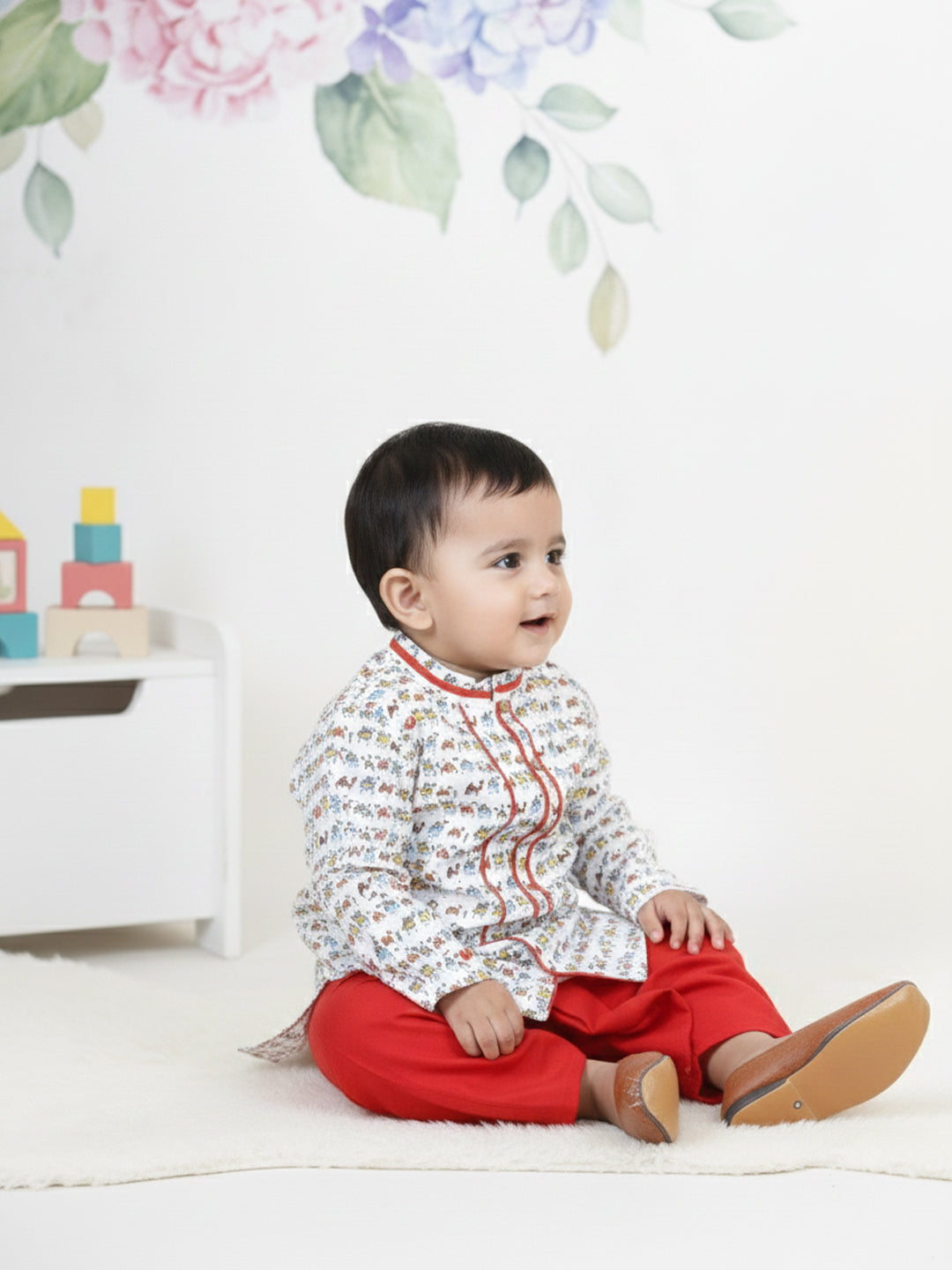 Red Camel Printed kurta & Dhoti
