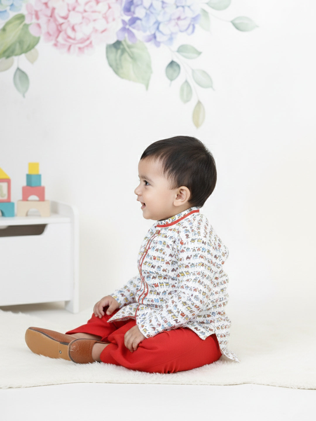 Red Camel Printed kurta & Dhoti