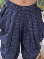Green Printed katha Kurti with blue katha dhoti