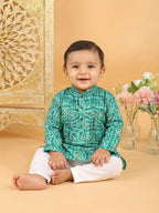 Green Bhandhani Kurta with Pajama